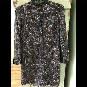 Ann Taylor Black and White Midi Dress